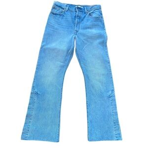 Levi's Light Blue Flare Jeans Ribcage Split Flare Size 31